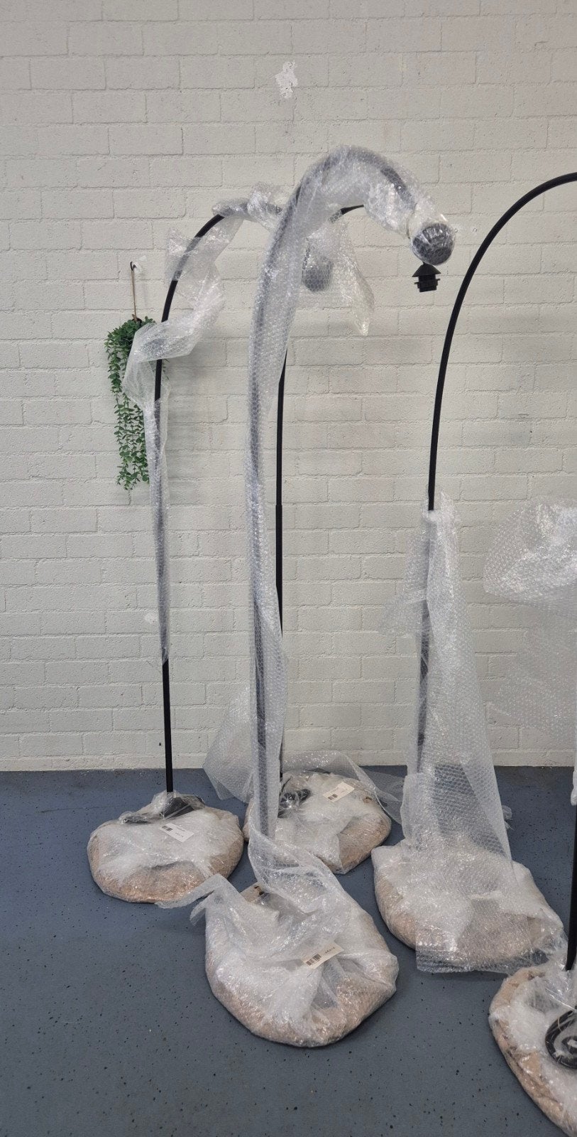 4 Nieuwe Booglamp Vloerlamp Zwart - Faillissementsverkoop, Ophalen, ., Nieuw, E27 (groot)