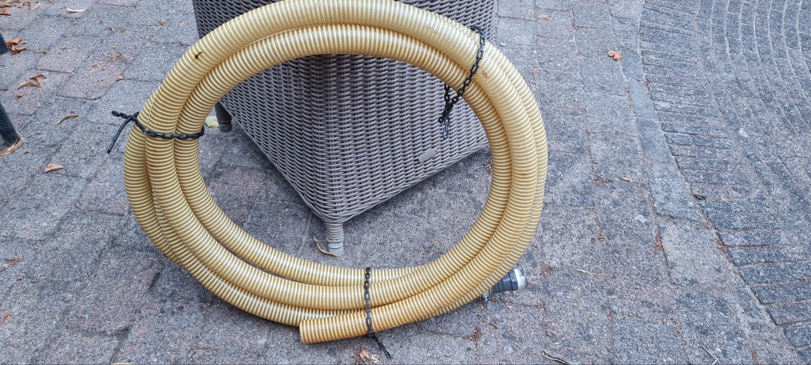 Gele professionele zuig-/persslang ca. 7,5 meter, Ophalen, Overige typen