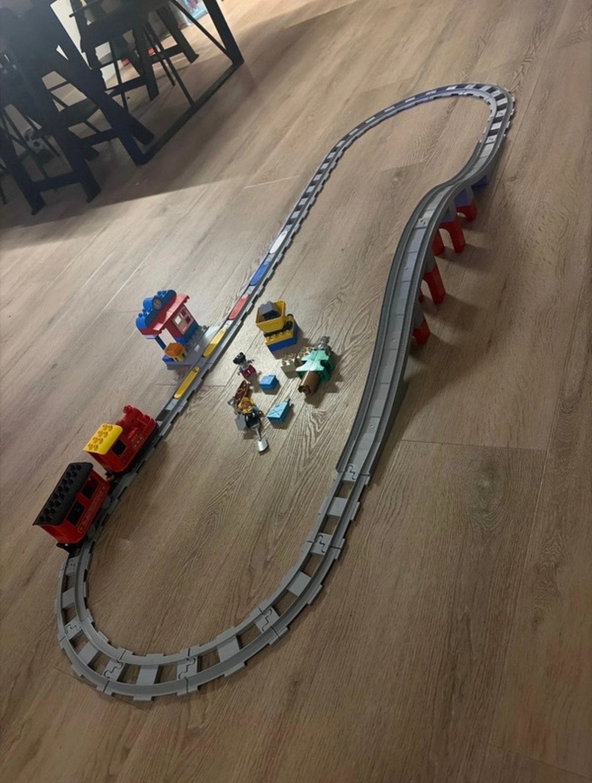 Lego Duplo Treinset met brug uitbreiding, Gebruikt, Overige thema's, Lego, Ophalen of Verzenden
