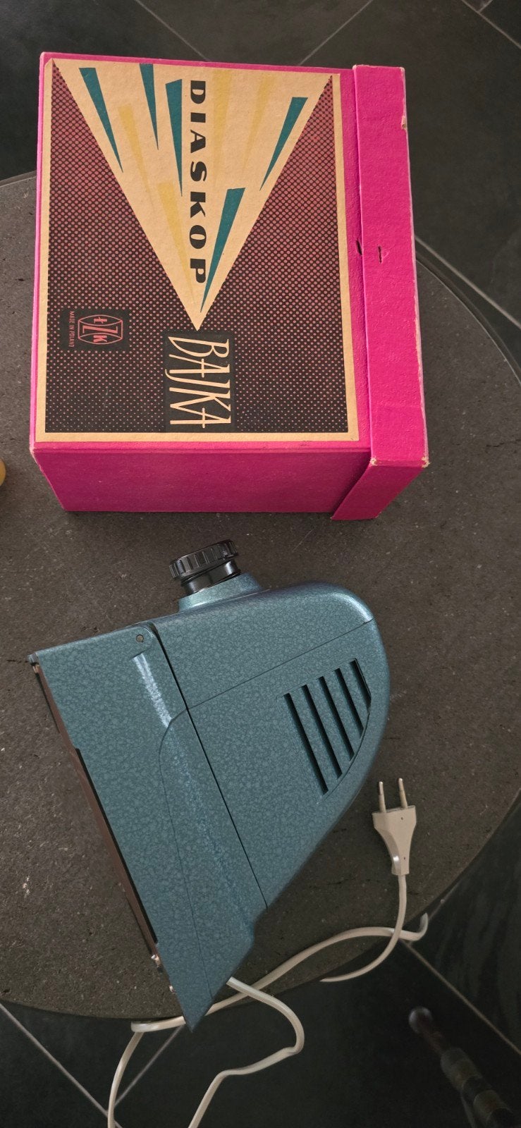 Vintage Diaskop Bajka Diaprojector met doos en films, Ophalen of Verzenden, Gebruikt