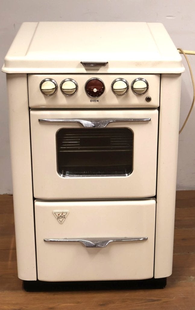 vintage gasfornuis atag geheel compleet en schoon, Witgoed en Apparatuur, Fornuizen, Ophalen, Gebruikt, 4 kookzones, Gas