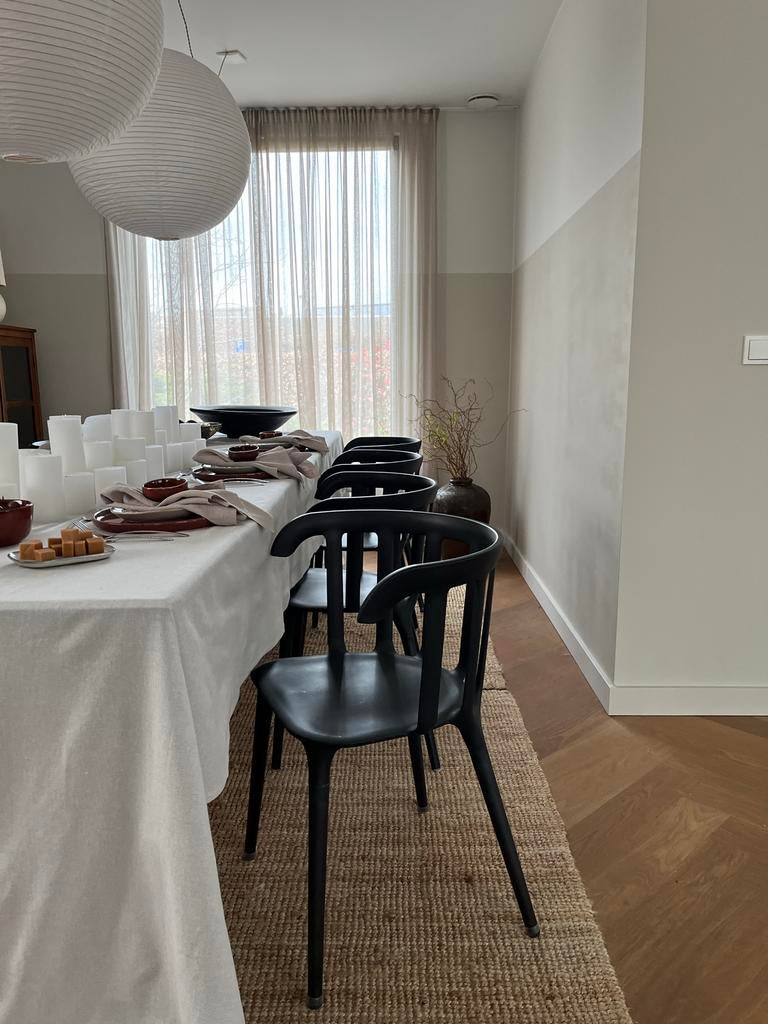 8x IKEA PS 2012 stoelen - Zwart, Ophalen, Kunststof, Gebruikt, Zwart
