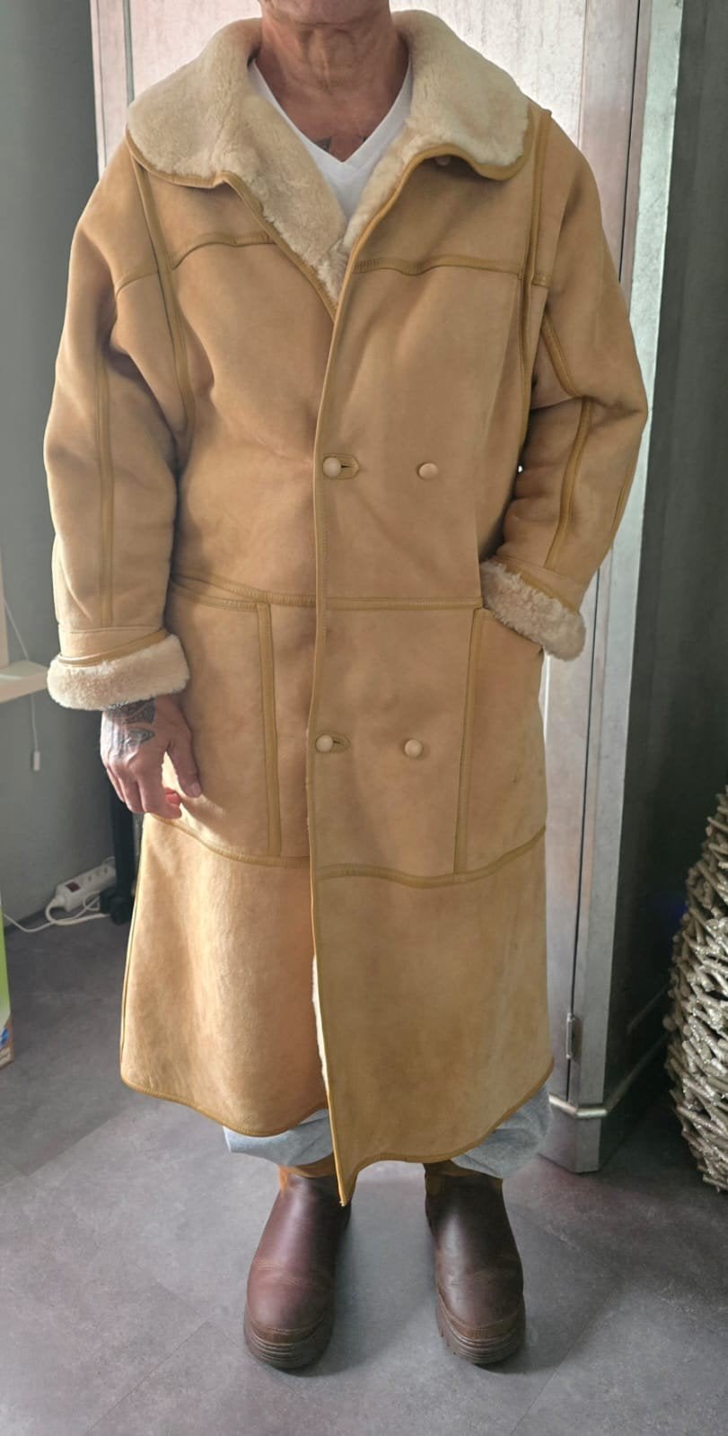 Te koop mooie lammy coat, Ophalen of Verzenden, Zo goed als nieuw, Bruin