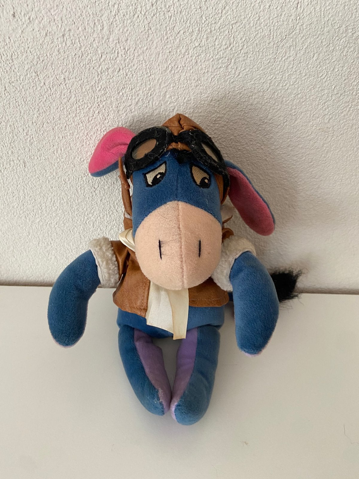 Vintage Disney Eeyore Piloot Knuffel, Gebruikt, Overige merken, Disney, Overige typen