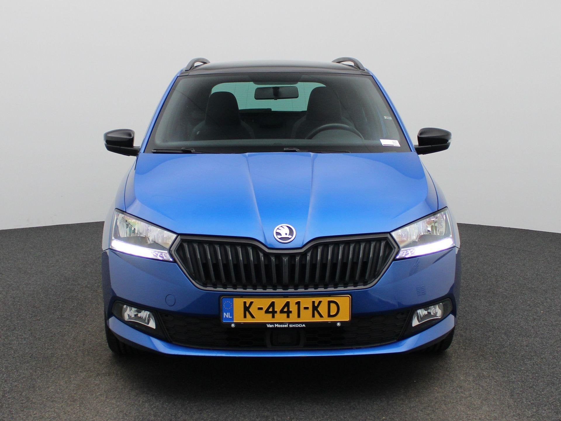 Skoda Fabia Combi 1.0 TSI Sport Business | Panoramadak | Par, Auto's, 12 maanden, Stof, Gebruikt, Blauw