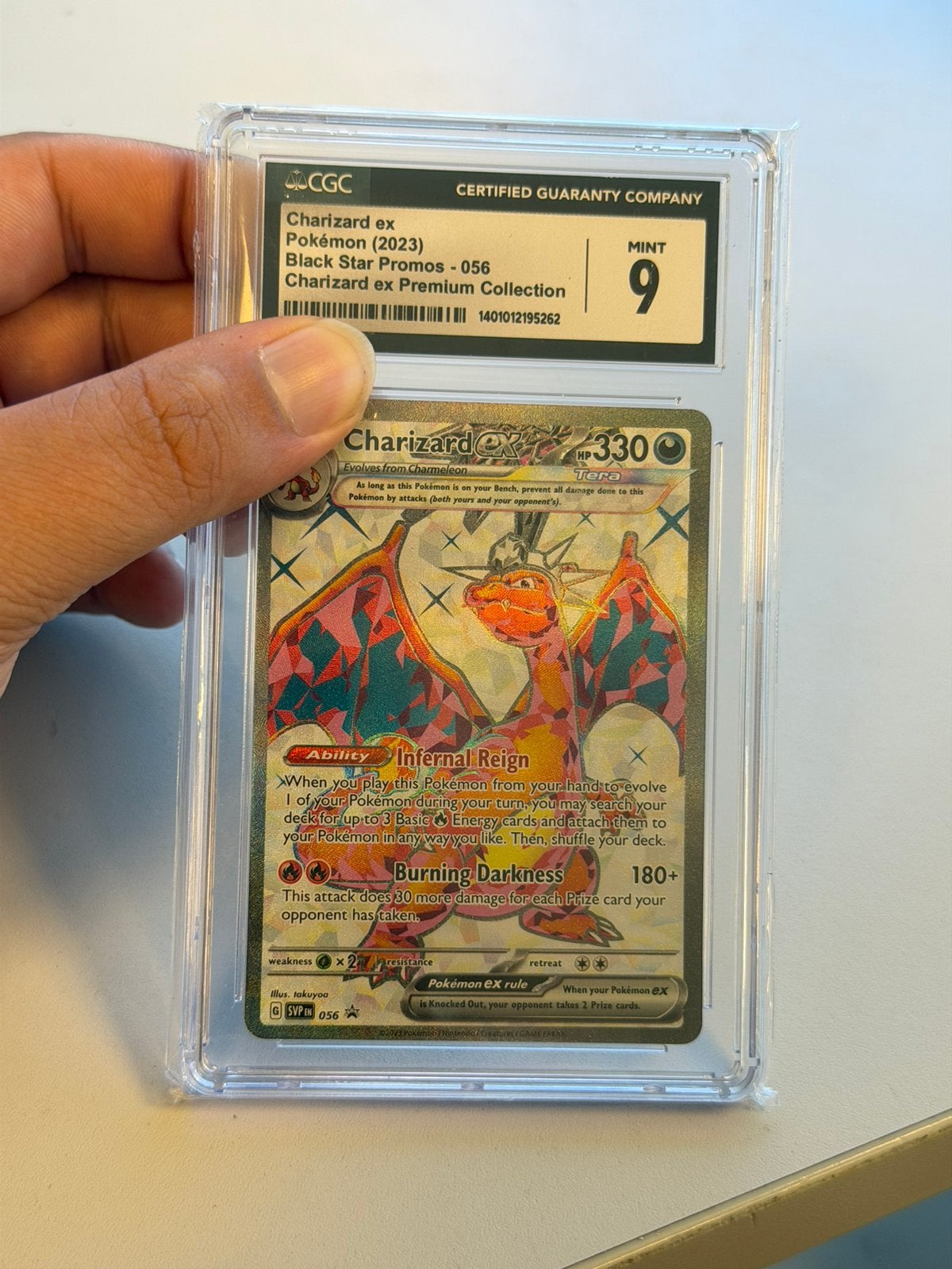Charizard ex 056 Black Star Promo 2023 CGC 9 Pokémon Slab, Ophalen of Verzenden, Nieuw, Losse kaart