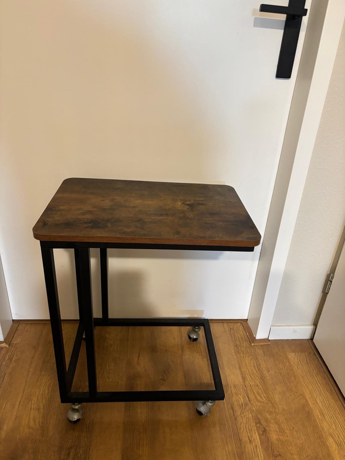 2x acaza bijzettafel op wieltjes, Huis en Inrichting, Tafels | Sidetables, Ophalen, 50 tot 100 cm, Rond, Zo goed als nieuw