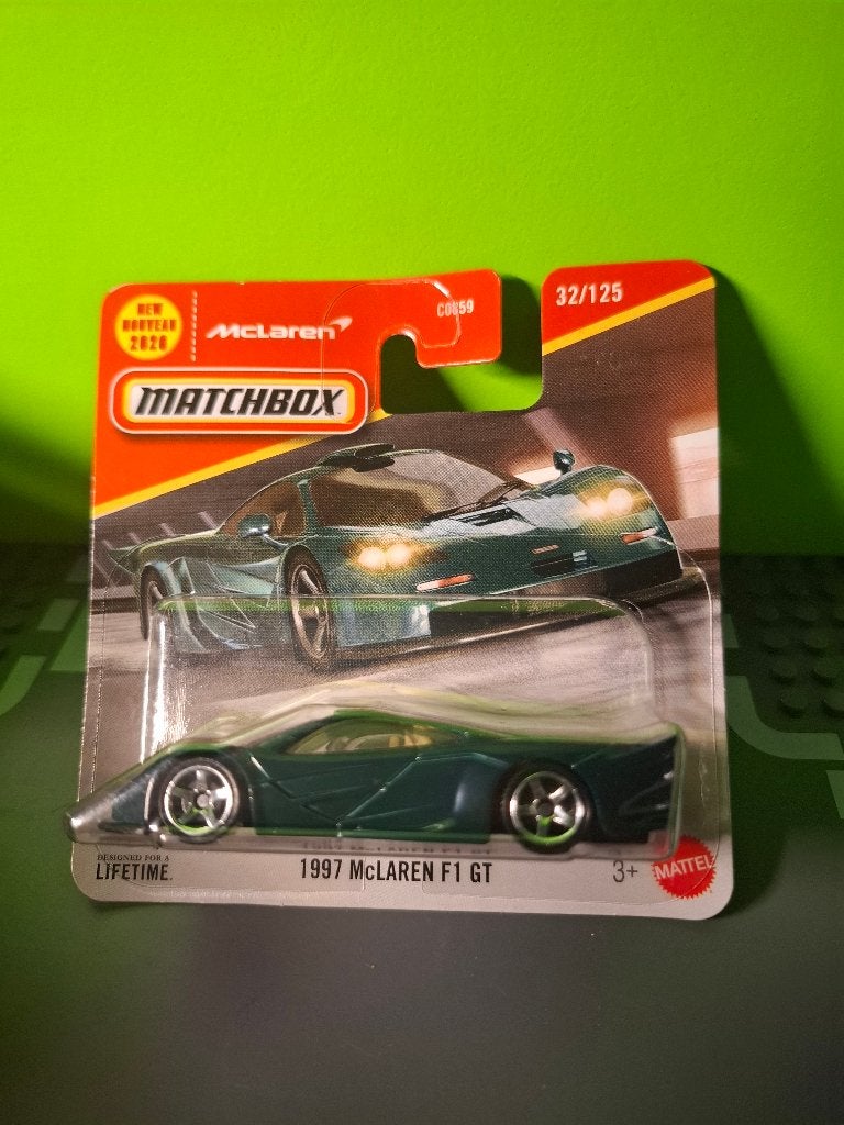 Matchbox 32 - 1997 McLaren F1 GT [groen] 1/60 MIB, Ophalen of Verzenden, Nieuw, Auto