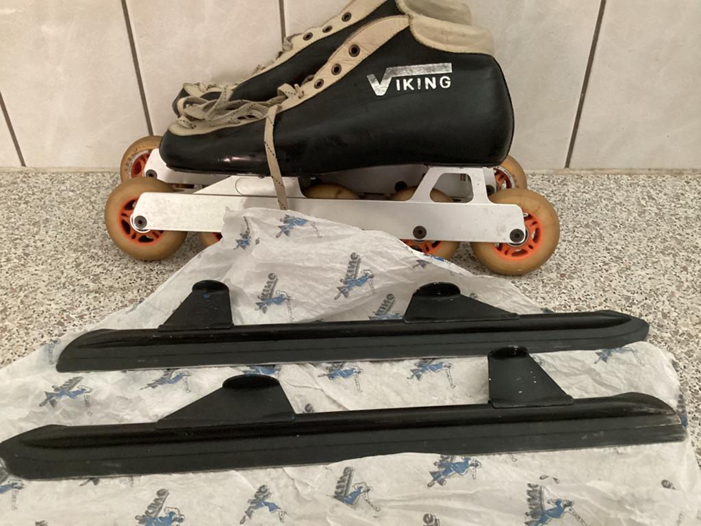 Viking skeelers met viking marathon schaatsen 44, Ophalen of Verzenden, Gebruikt, Inline skates 5 wielen