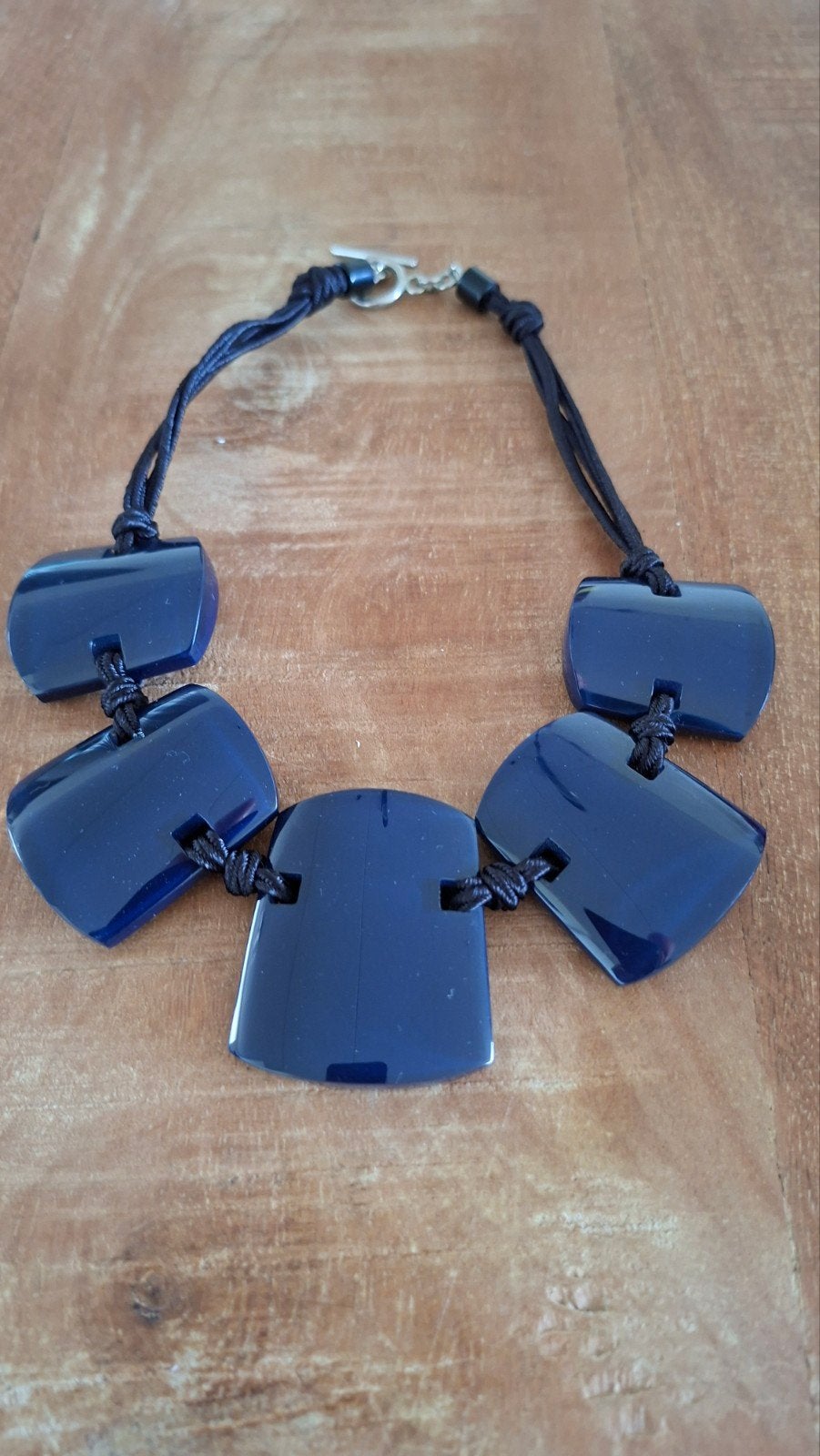 Zsiska ketting, Ophalen of Verzenden, Zo goed als nieuw, Blauw, Overige materialen