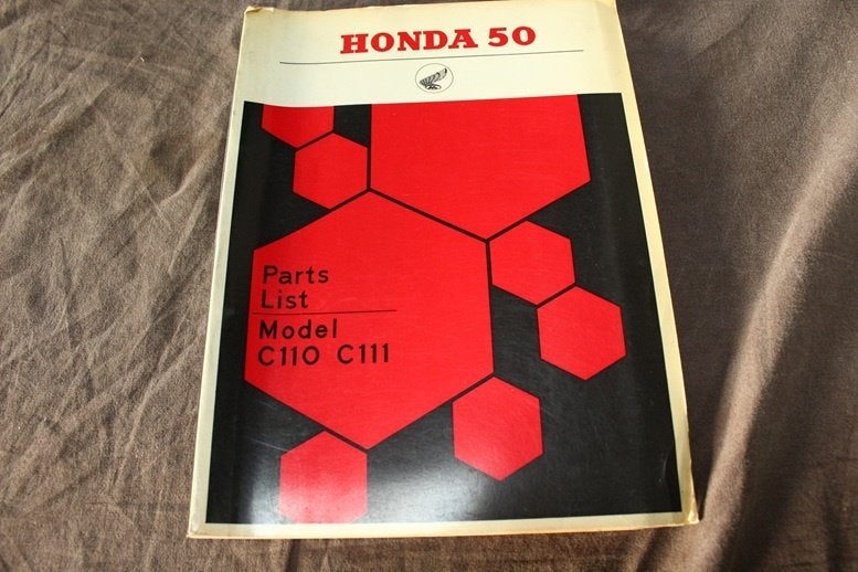 Honda 50 model C110 C111  moped parts list onderdelen boek, Ophalen of Verzenden, Gebruikt