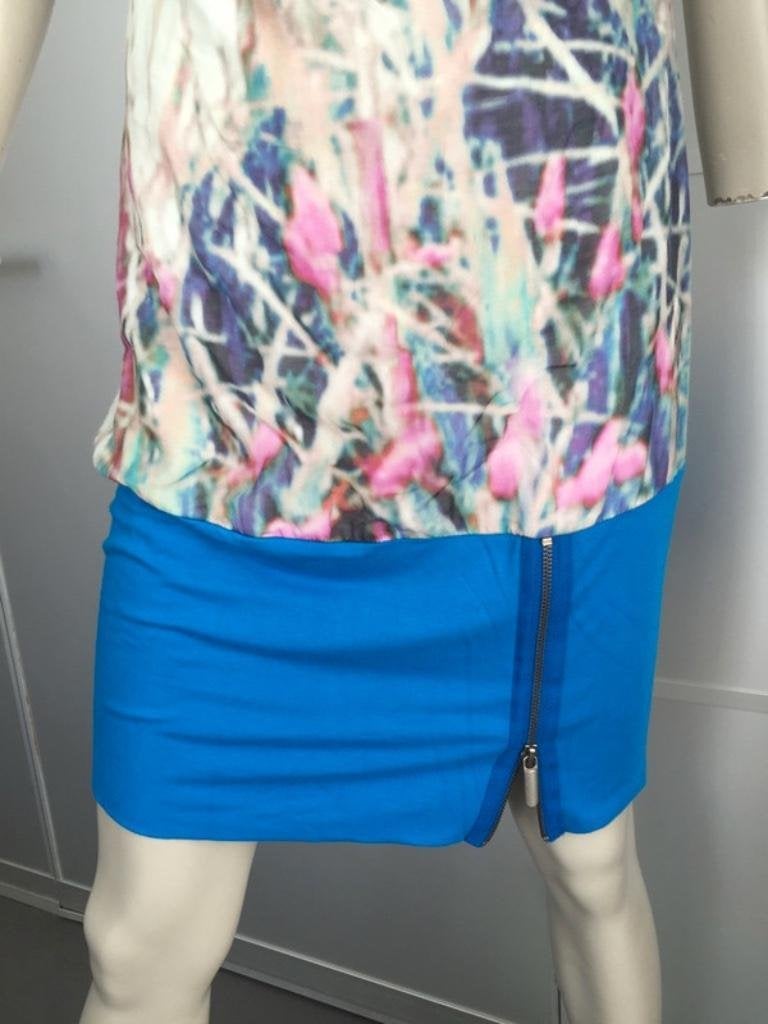B432 Steps: zijden jurk maat S=36 jurkje blauw/wit zijde, Kleding | Dames, Jurken, Blauw, Ophalen of Verzenden, Zo goed als nieuw