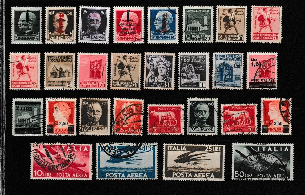 Italie uit 1944 - 1945 gebruikt, Verzenden, Gestempeld