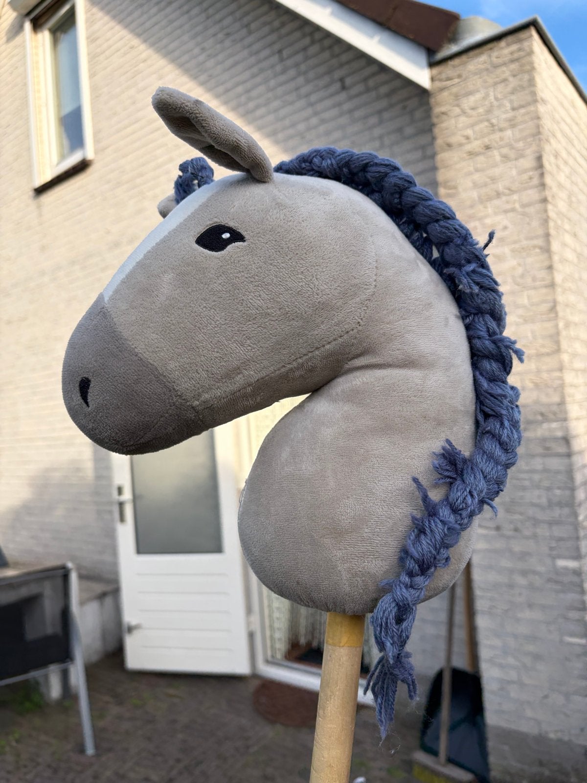 Hobbyhorse / Stokpaardje met blauwe manen, Ophalen, Gebruikt, Jongen of Meisje