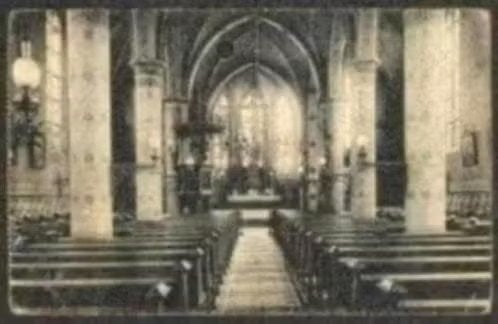 Dedemsvaart R.K. Kerk Interieur., Ophalen of Verzenden, Voor 1920, Gelopen, Overijssel