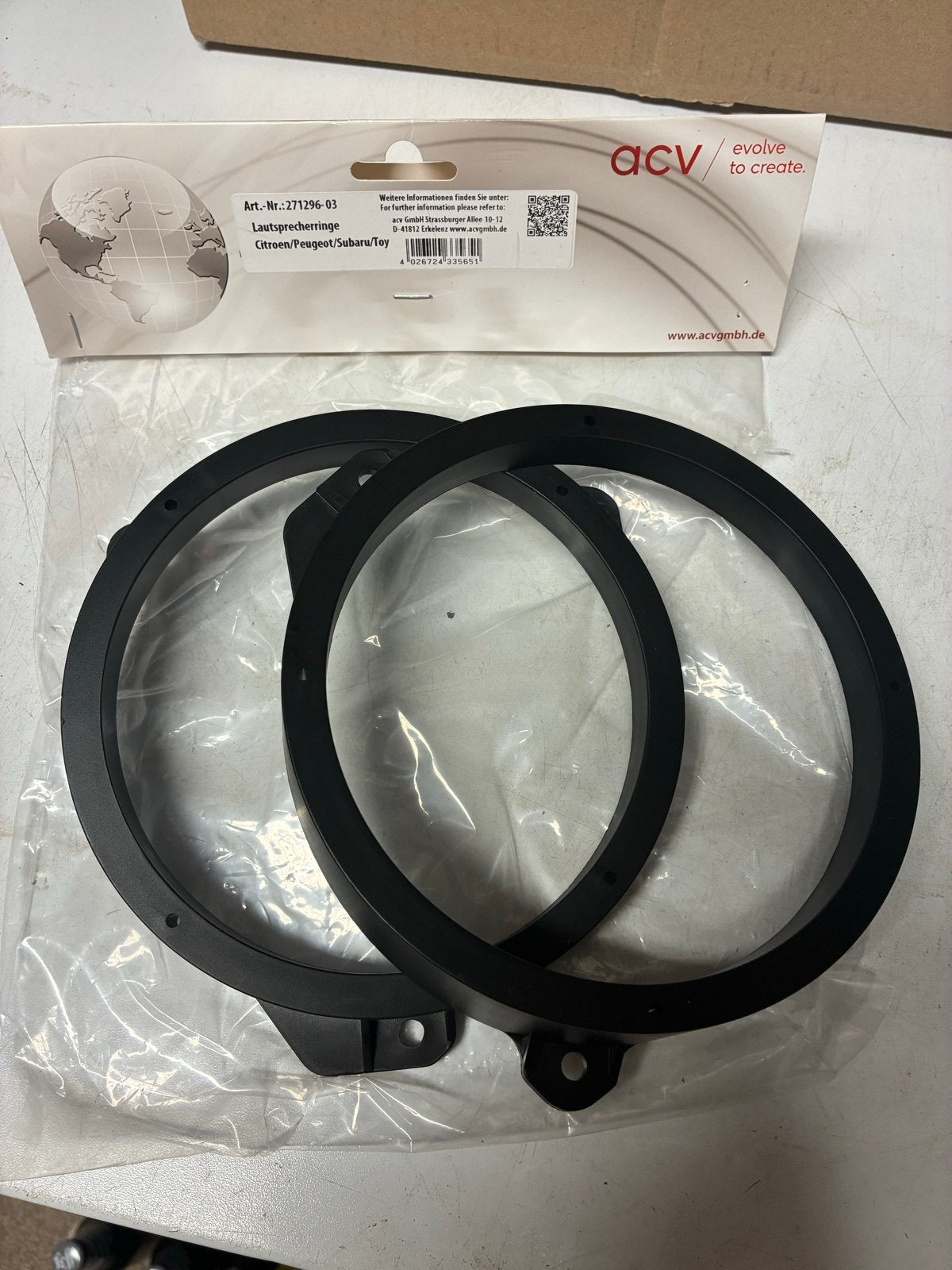 Luidsprekerringen Citroen/Peugeot/Subaru/Toyota Ø165mm, Ophalen of Verzenden, Nieuw