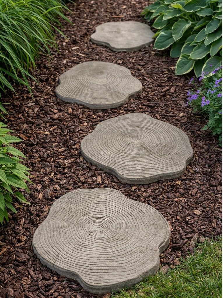 Beton staptegel houtmotief betonnen boomstam, Tuin en Terras, Ophalen, Cuneraweg 266, Overige typen, Nieuw