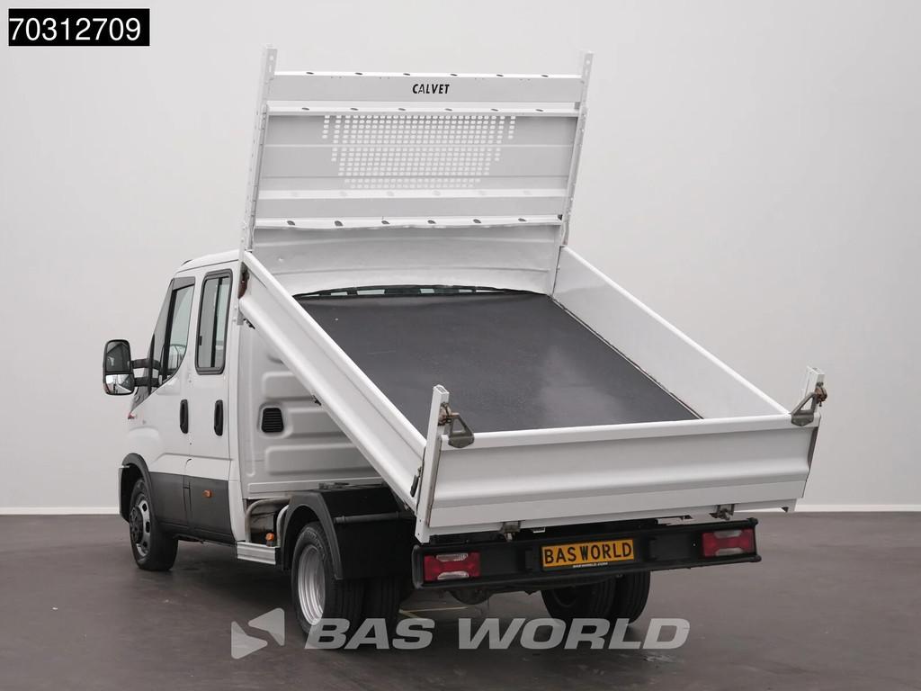 Iveco Daily 35C14 Dubbel Cabine Kipper Dubbellucht Airco Cru, Auto's, Bestelauto's, Gebruikt, Euro 6, Iveco, Wit