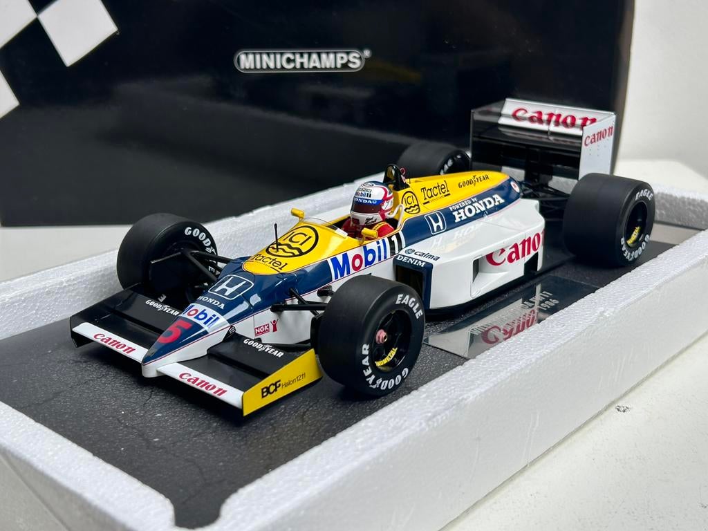 1/18 Minichamps Williams Honda FW11 Nigel Mansell 1986 F1, Ophalen of Verzenden, Zo goed als nieuw, Auto, MiniChamps