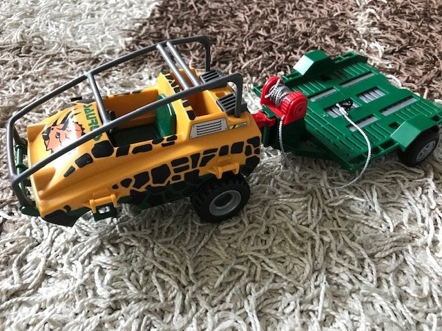 Playmobil safari auto met aanhanger 37 cm, Ophalen of Verzenden, Gebruikt