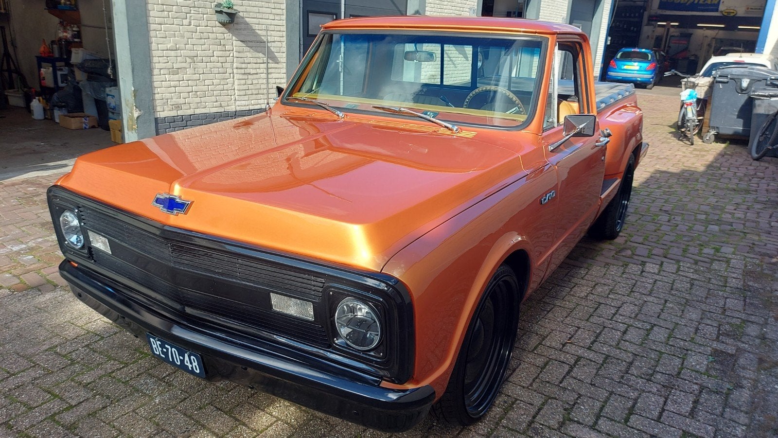 Chevrolet C10 5.7 V8 Aut 1970 PS PB Oldtimer, Auto's, Chevrolet, Leder, Geïmporteerd, 3 stoelen