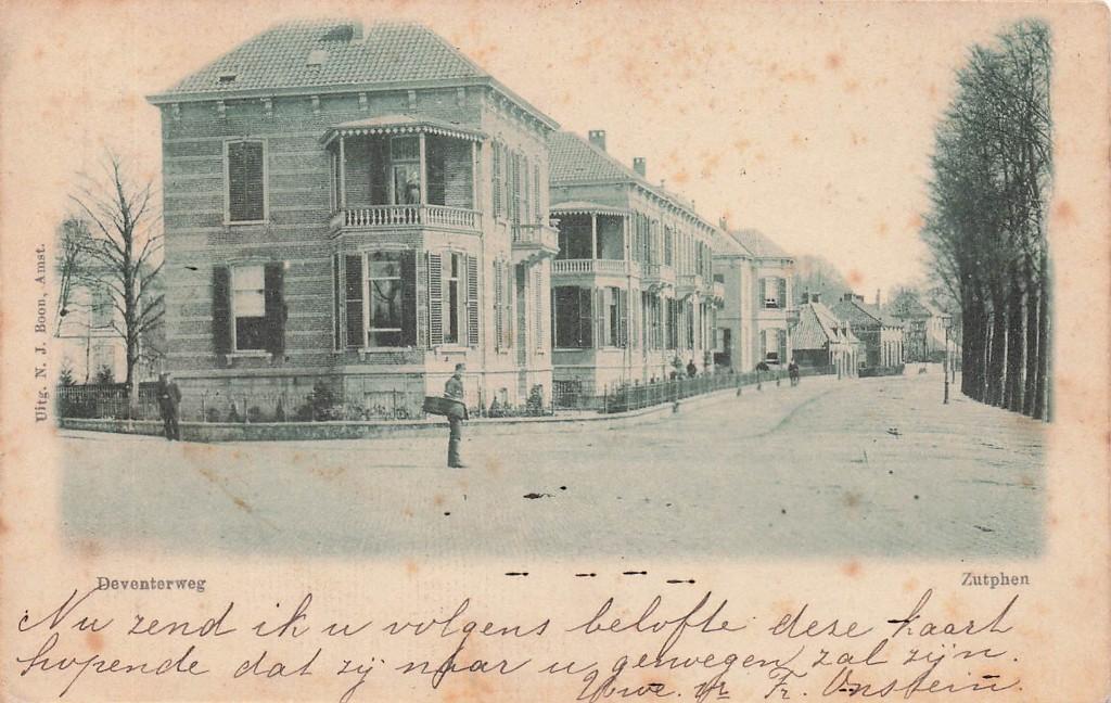 JO726 Zutphen Deventerweg 1899, Verzenden, Voor 1920, Gelopen, Gelderland