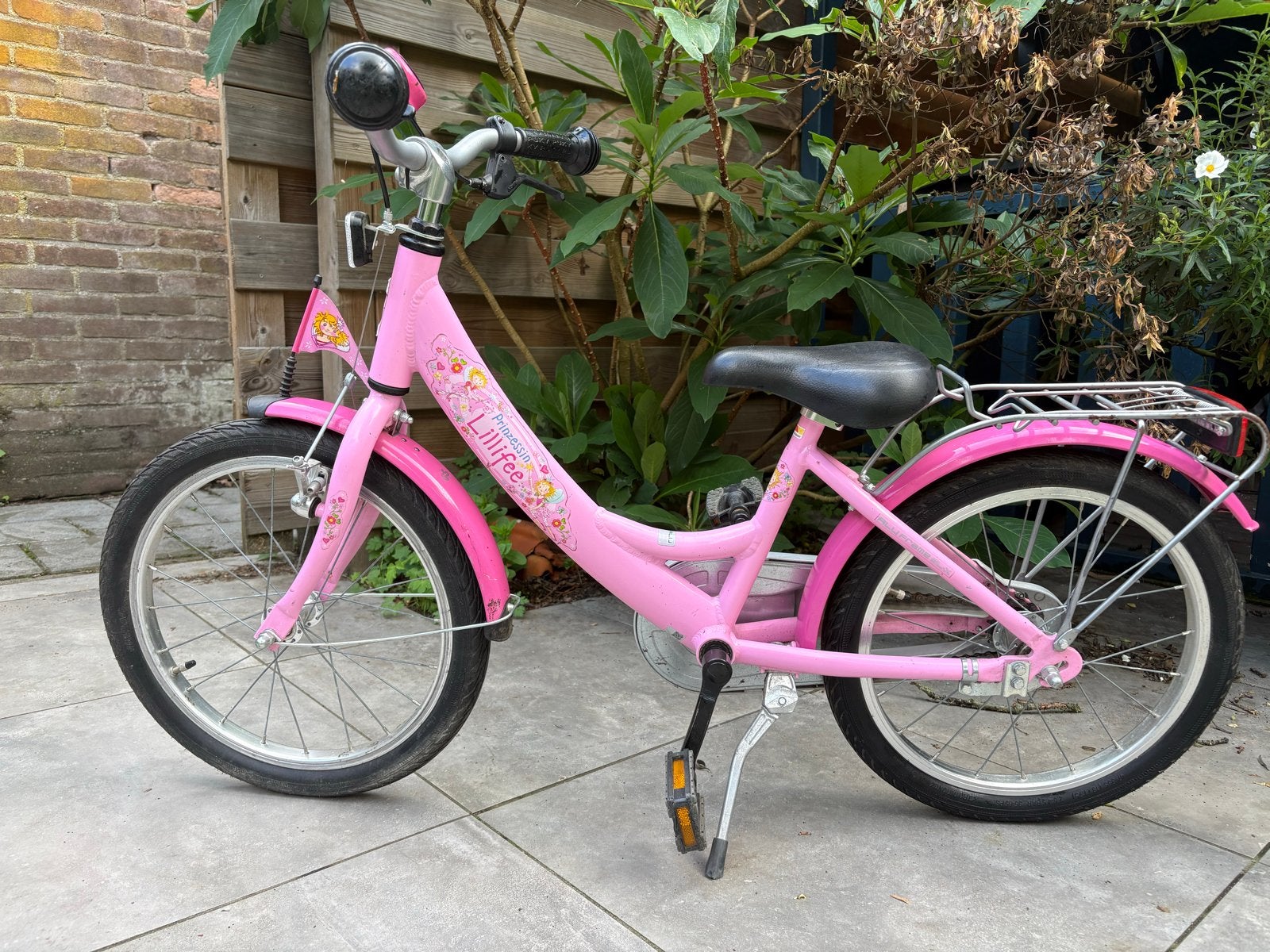Roze Puky Lillifee kinderfiets 16 inch, Fietsen en Brommers, Fietsen | Kinderfietsjes, Ophalen of Verzenden, Gebruikt, Terugtraprem