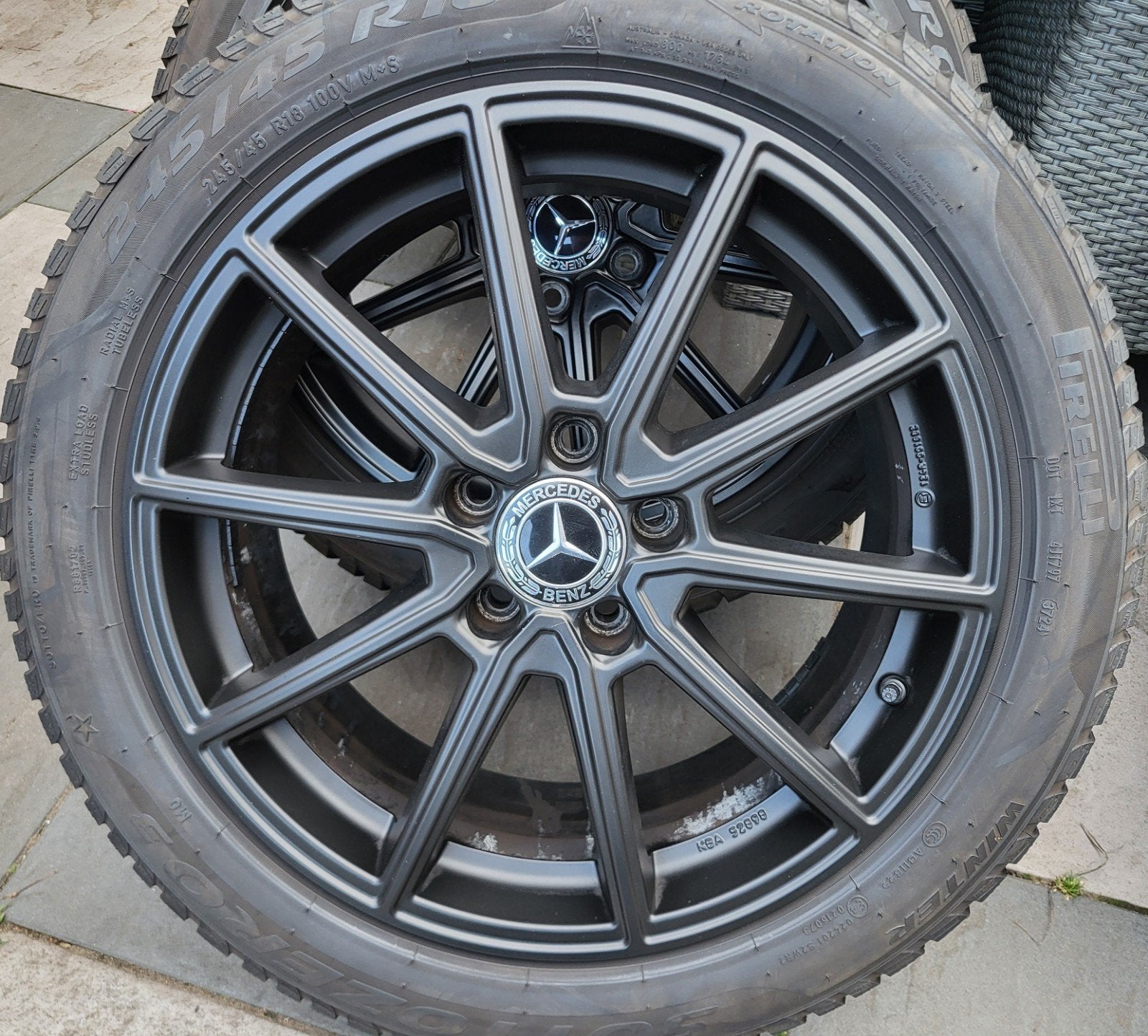 18 Inch Breedset Mercedes E-klasse velgen met winterbanden, 18 inch, 245 mm, Banden en Velgen, Nieuw