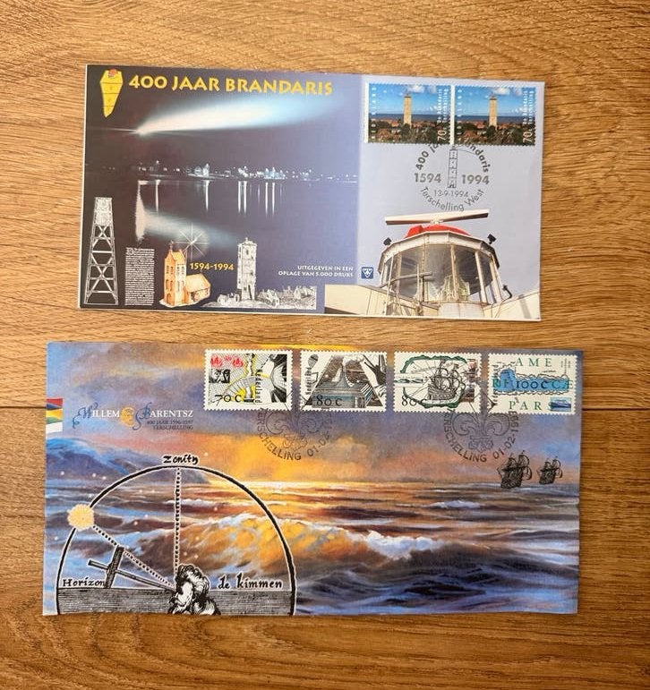 2x Eerste Dag Enveloppen: Brandaris & Willem Barentsz, Verzenden, Onbeschreven, Nederland