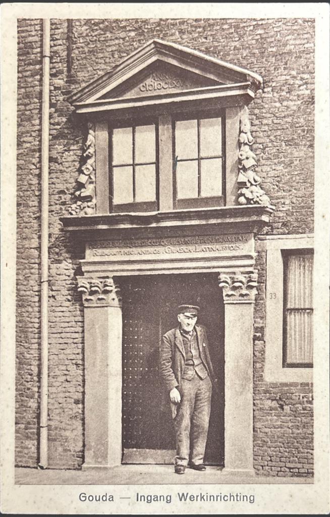 Gouda, ingang werkinrichting, Verzamelen, Ansichtkaarten | Nederland, Ophalen of Verzenden, 1920 tot 1940, Ongelopen, Zuid-Holland
