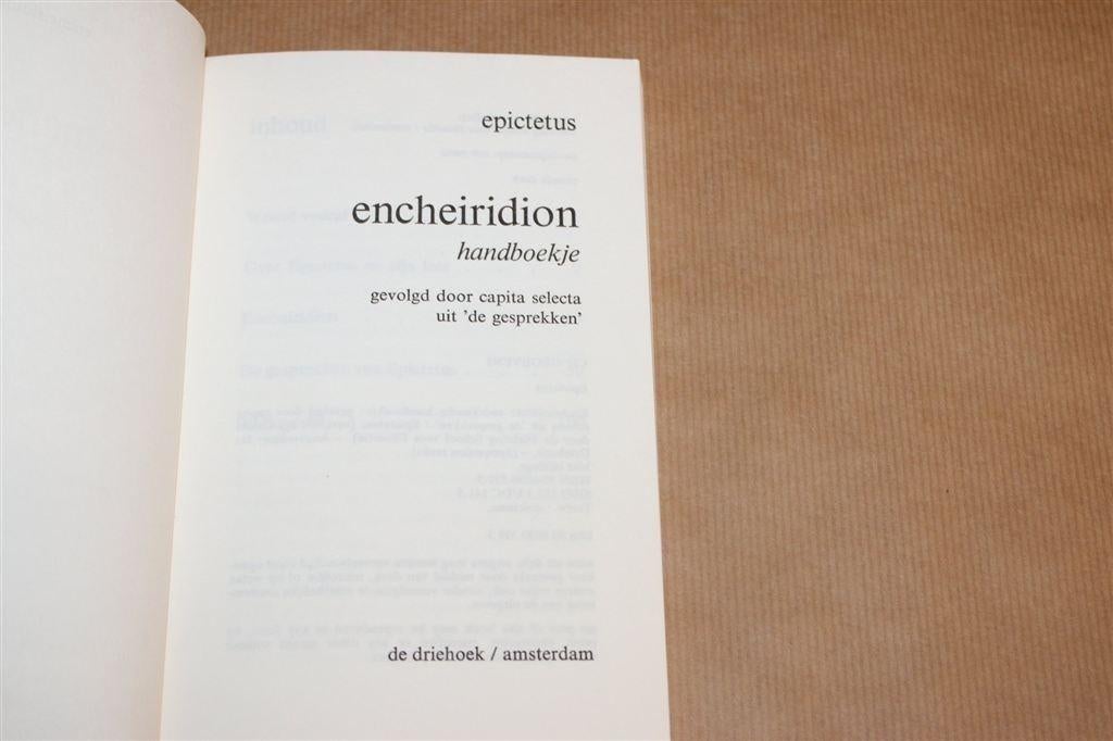 Encheiridion — Epictetus, Stoïsche Levenslessen, Ophalen of Verzenden, Gelezen
