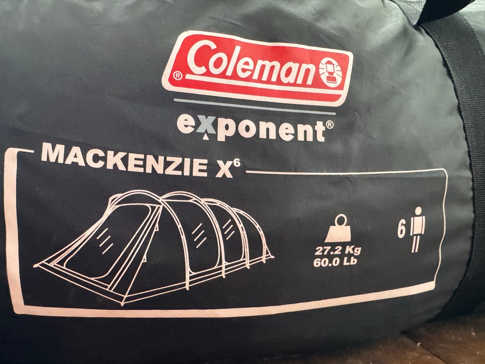 Coleman Mackenzie X6 6-persoons bungalowtent - ZGAN, Ophalen of Verzenden, Zo goed als nieuw, Tot en met 6
