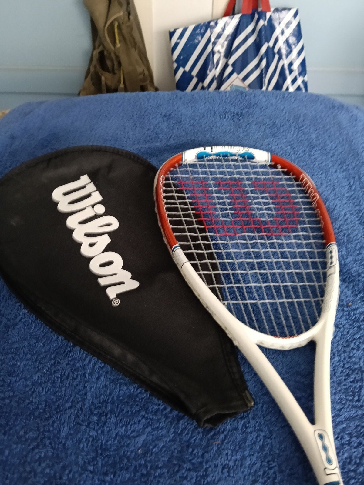 WILSON N CODE N SWORD SQUASH RACKET MET FOEDRAAL, Ophalen