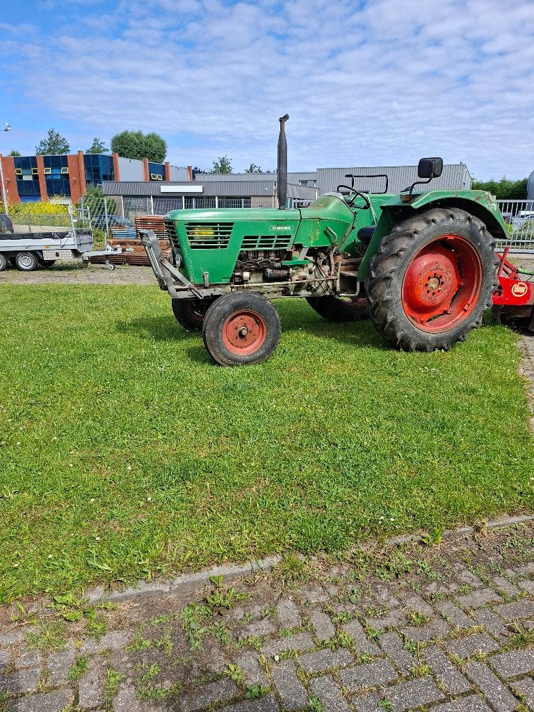 Deutz 6006, acrobaat, PZ schudder HS 360, Ophalen, Veehouderij, Weidebouw
