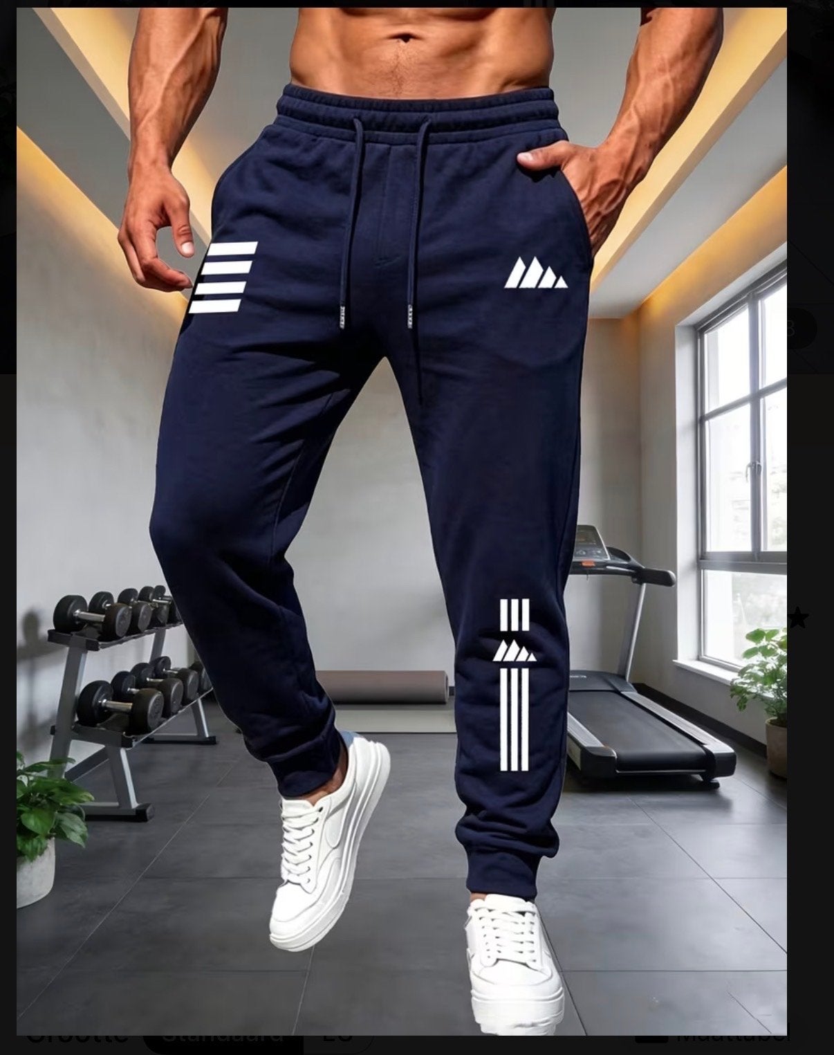 Heren Marineblauwe Joggingbroek - Comfort & Sport, Fitness, Nieuw, Overige maten, Verzenden