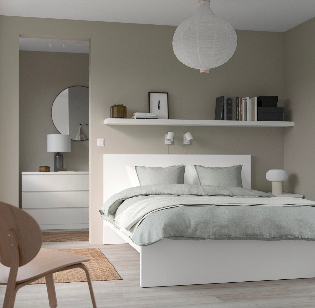 Te Koop Ikea Askvoll 160x200 Complete Bed, Ophalen, Zo goed als nieuw, Tweepersoons