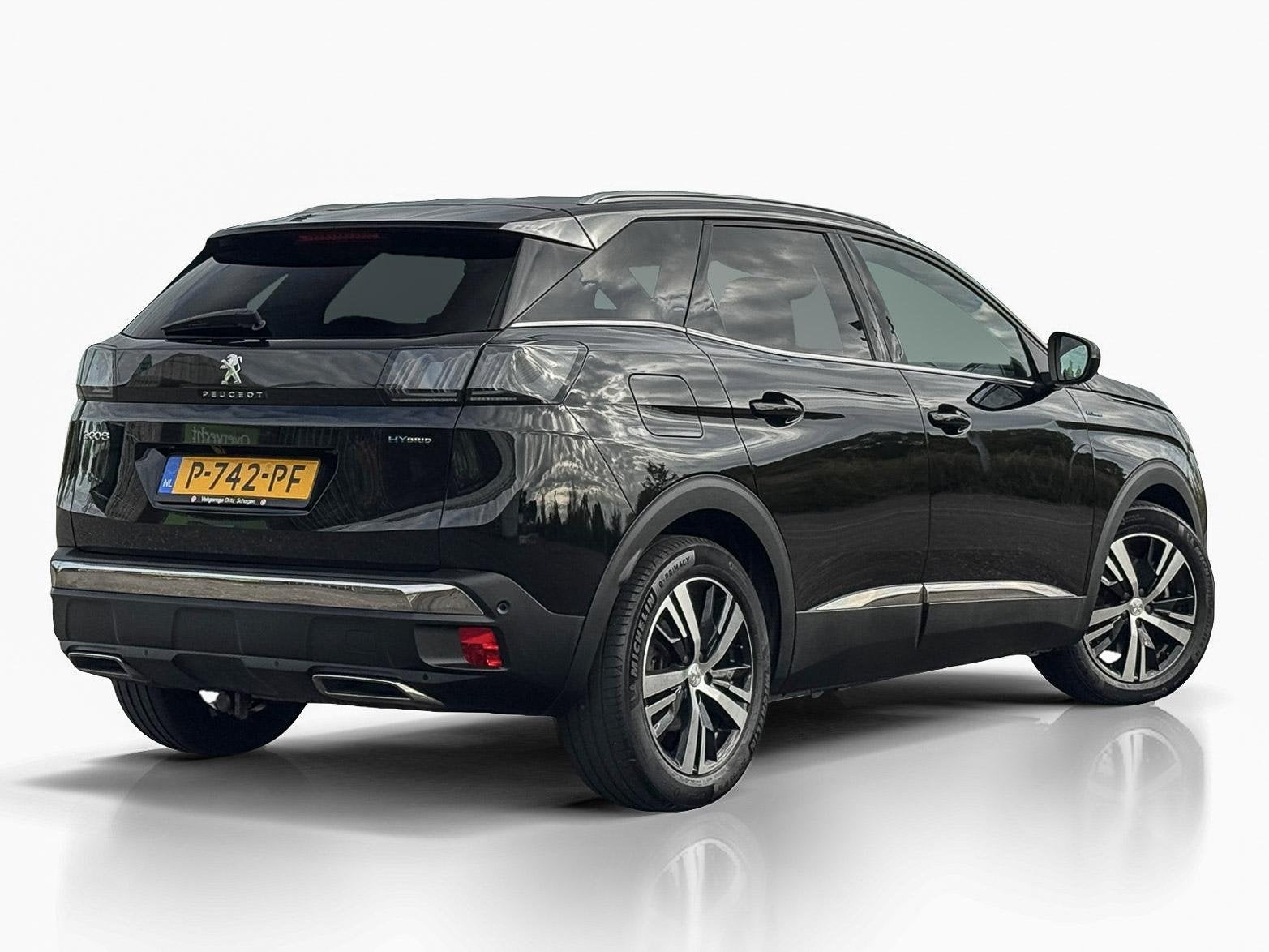 Peugeot 3008 1.6 HYbrid 225 pk GT Pack ✅ Camera ✅ Keyles, Auto's, Euro 6, Zwart, Bedrijf, Grijs