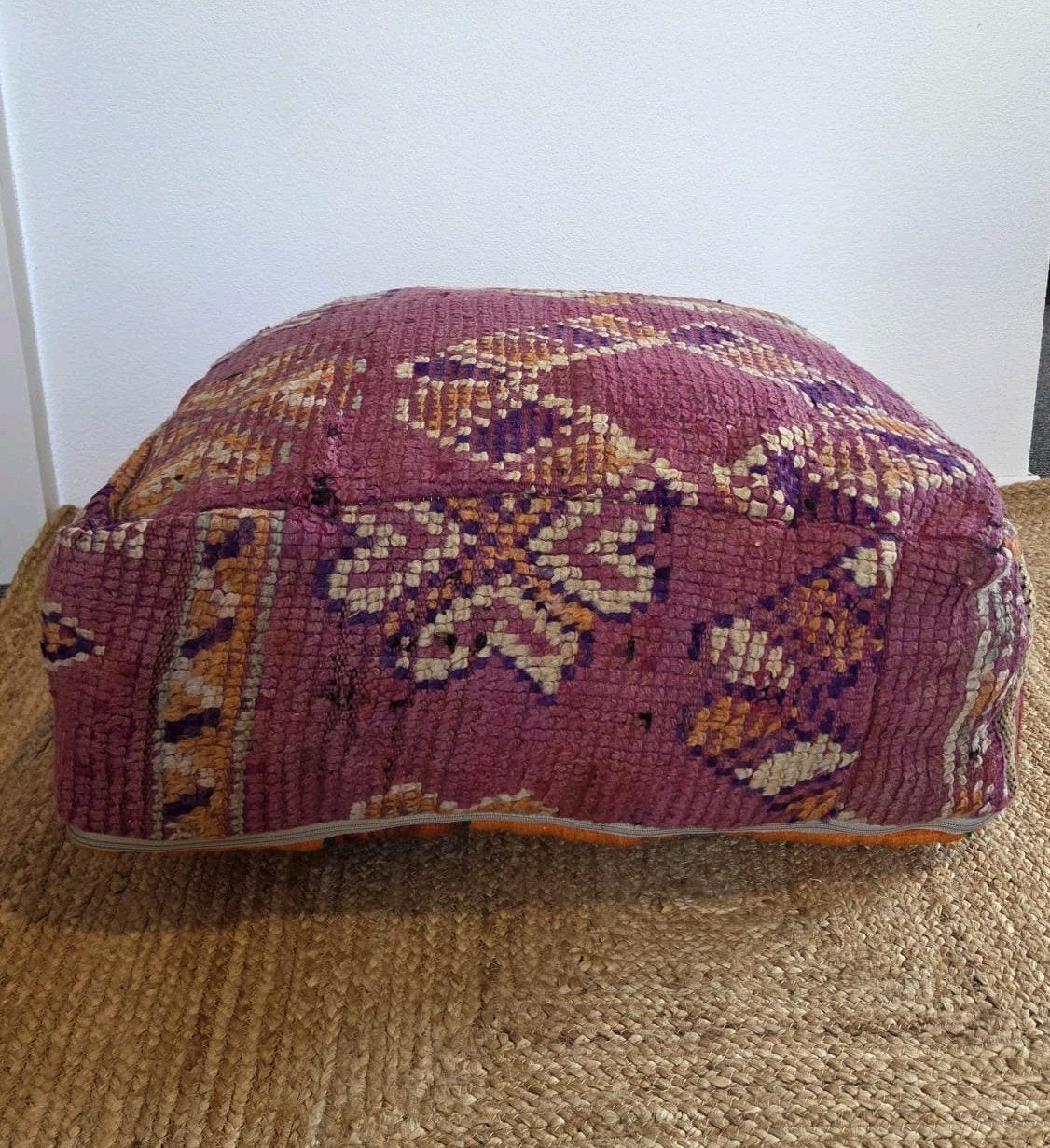 vintage berber poef, marokkaanse zitkussen, Verzenden, Nieuw, 50 tot 75 cm, 50 tot 75 cm
