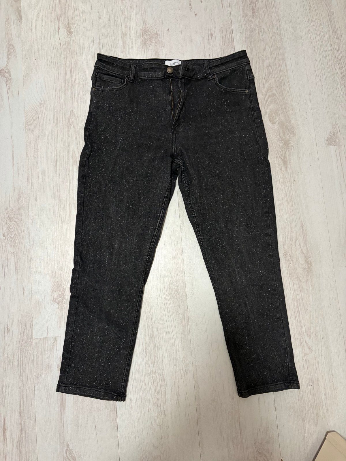 Zwarte enkelbroek Reserved Denim maat 44, Kort, Zwart, Maat 46/48 (XL) of groter, Ophalen of Verzenden
