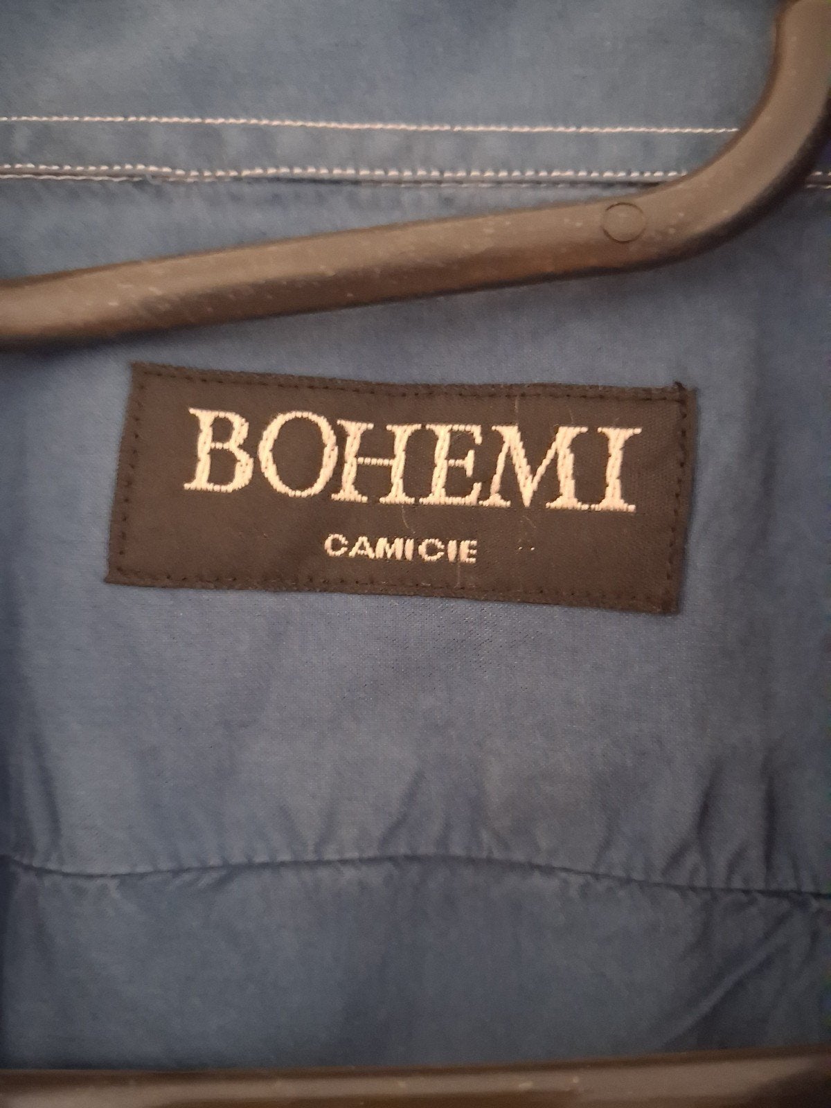Bohemi Camicie Heren overhemd - Blauw - Maat 42, Bohemi Camicie, Blauw, Ophalen of Verzenden, Zo goed als nieuw