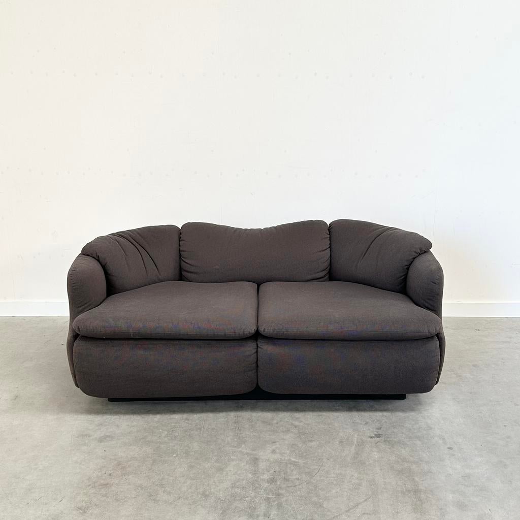 Saporiti vintage design bank midcentury jaren 60 70 80 sofa, Huis en Inrichting, Banken | Bankstellen, Ophalen, Gebruikt, 150 tot 200 cm