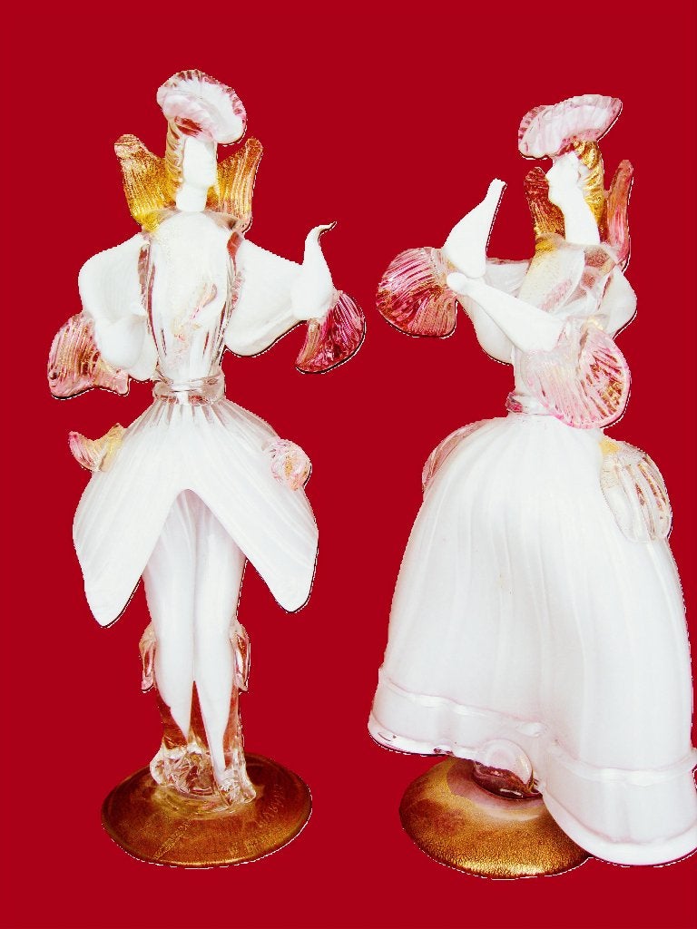 Twee grote Bardioli Murano Florentijnse dansers, Ophalen