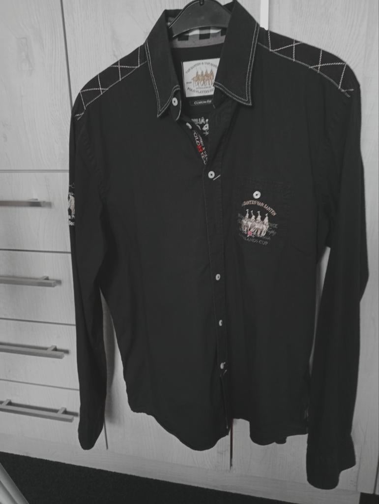 Van Santen & Van Santen Overhemd XL Zwart prima staat, Van Santen & van Santen, Zwart, Ophalen of Verzenden, Zo goed als nieuw