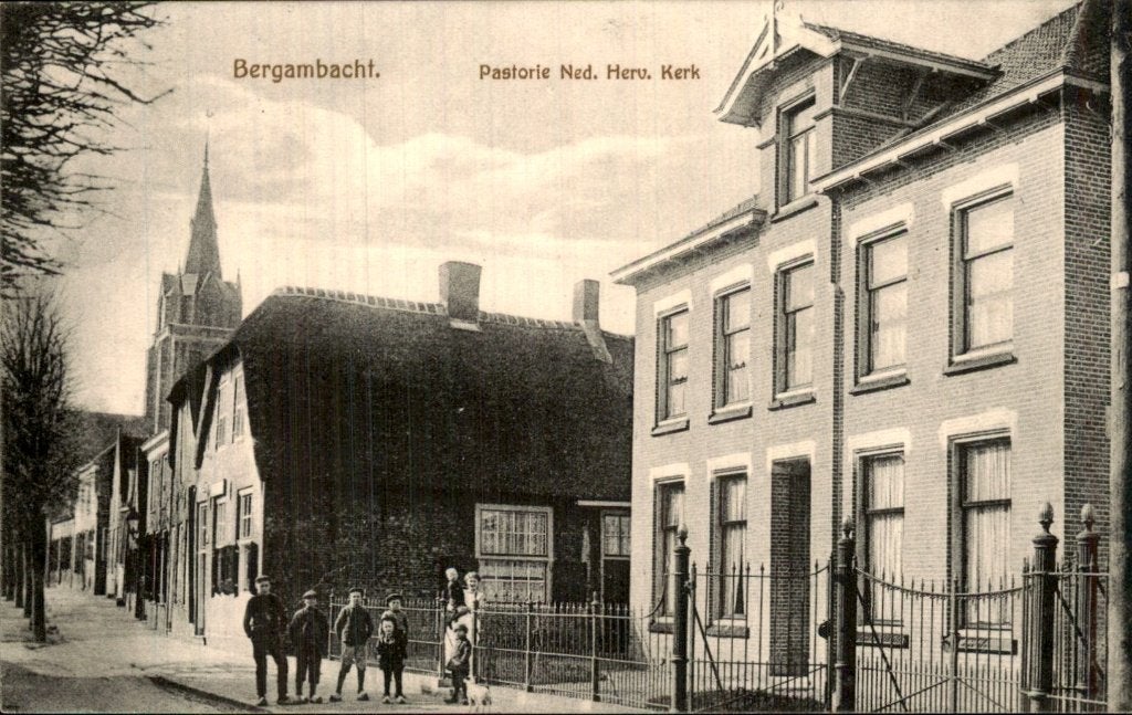 Bergambacht - Pastorie - Ned. Herv. Kerk, Ophalen of Verzenden, Voor 1920, Gelopen, Zuid-Holland