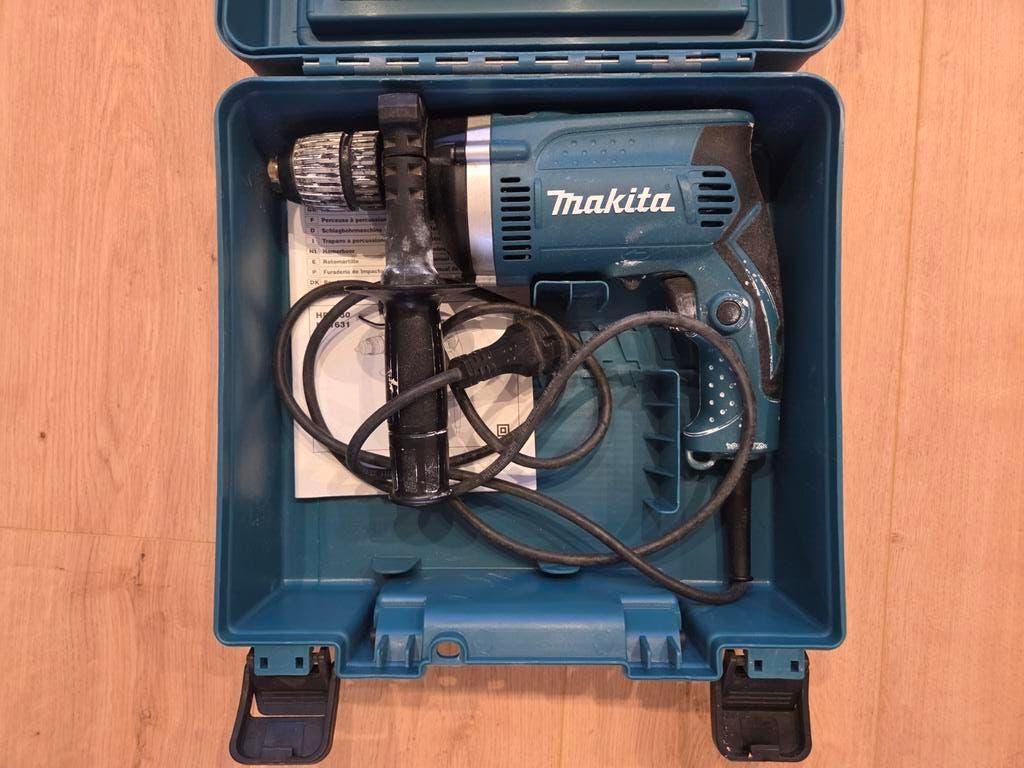 Makita HP1631 Klopboormachine 710W in Koffer, Boormachine, Ophalen of Verzenden, Variabele snelheid, Gebruikt