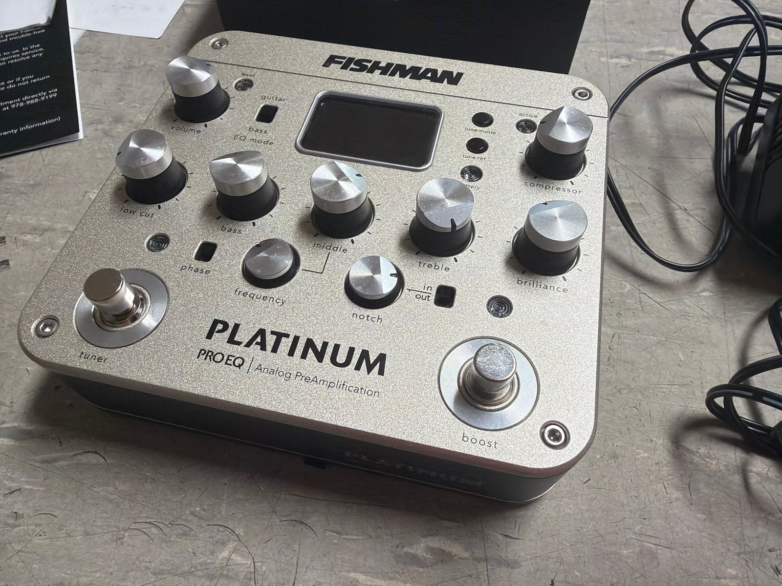 Fishman Platinum Pro EQ Analoge Pre-amp/DI-box, Muziek en Instrumenten, Effecten, Fishman, Ophalen of Verzenden, Zo goed als nieuw