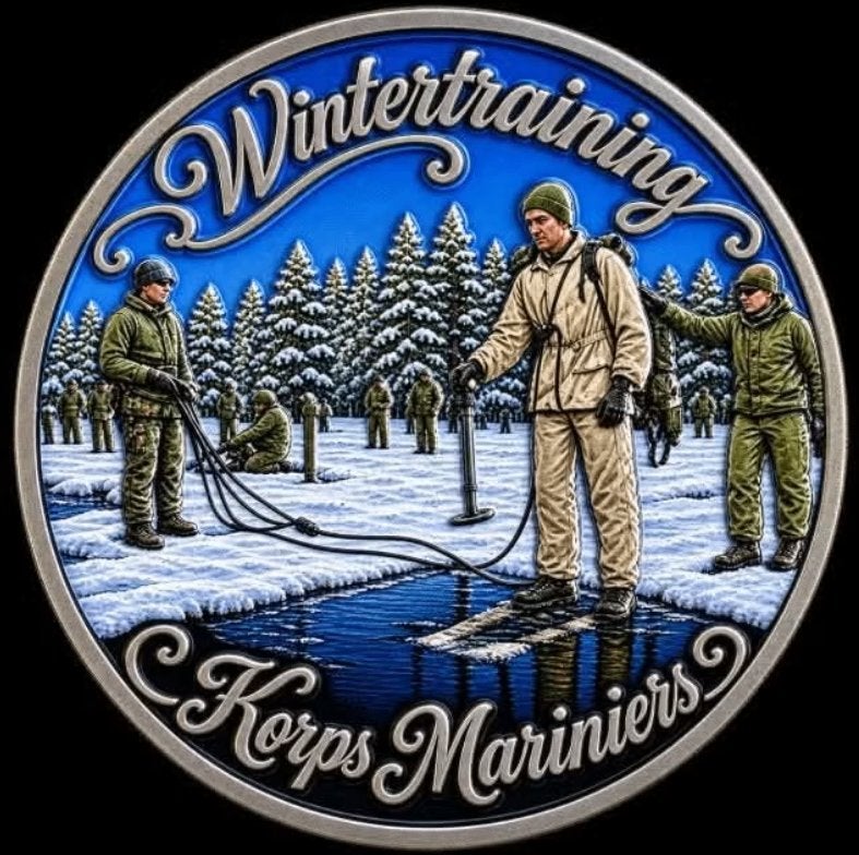 Korps Mariniers Noorwegen 3D   5 cm, Verzenden, Marine, Nederland, Embleem of Badge