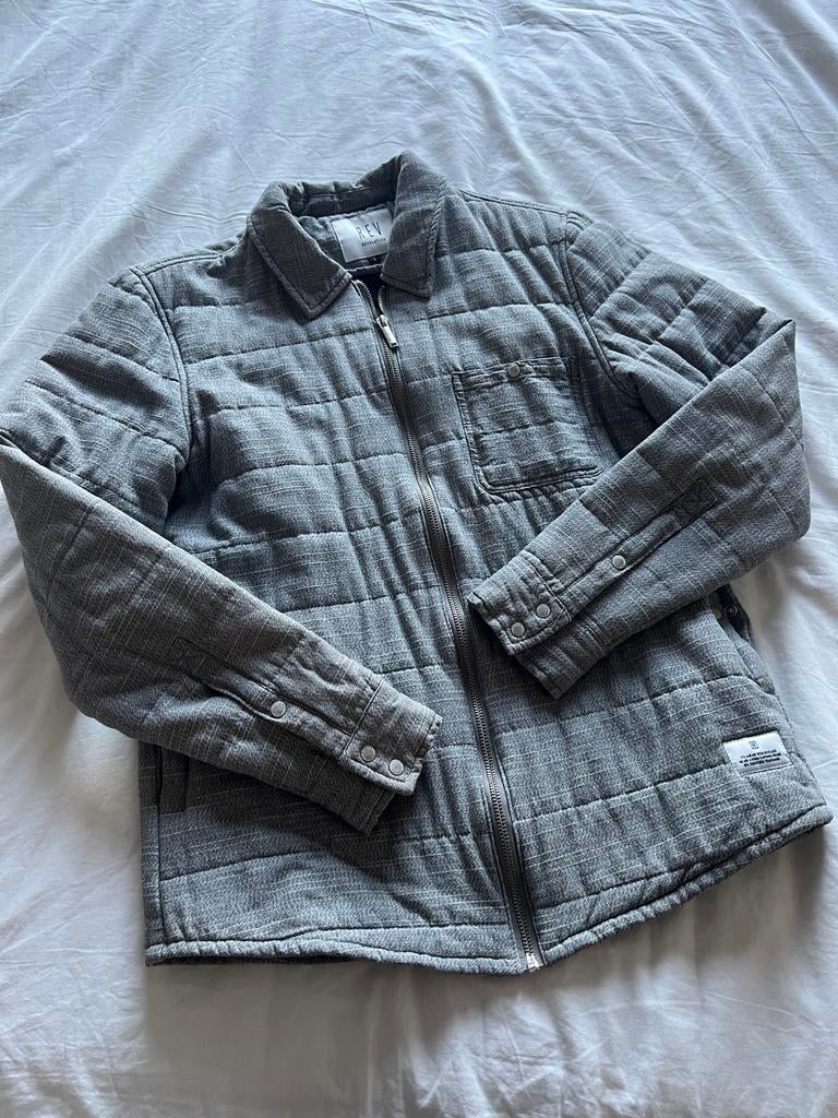 REV Revelation Gewatteerd Overhemdjack - Maat S, Kleding | Heren, Jassen | Zomer, Zo goed als nieuw, Maat 46 (S) of kleiner, Grijs