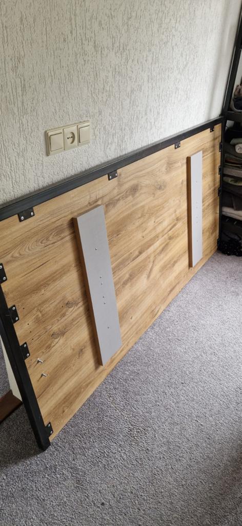 Bedombouw 200x180 cm, Ophalen, Gebruikt, Bruin, Tweepersoons