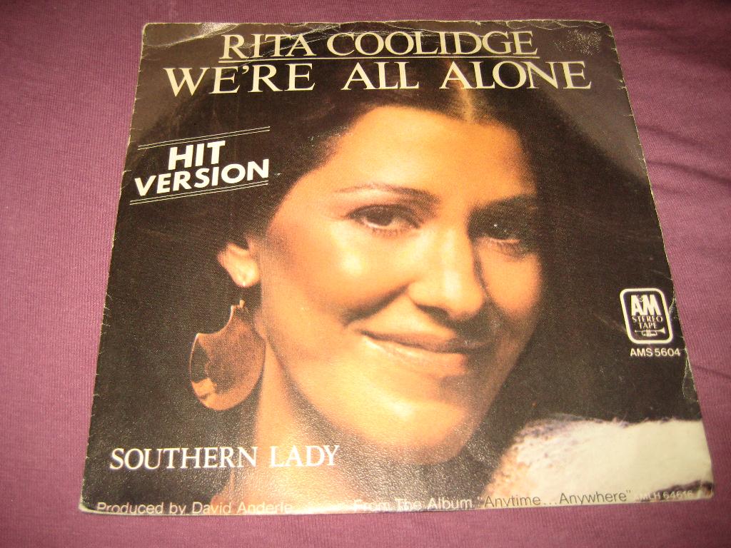 Rita Coolidge: We`re all alone, Ophalen of Verzenden, Zo goed als nieuw, Pop, Single